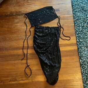 2 piece sparkly outfit